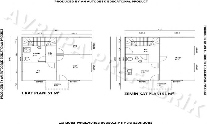 110 m² ÇİFT KATLI PREFABRİK EV - Avrupa Prefabrik Ev - Çelik Ev  - Prefabrik Ev Fiyatları